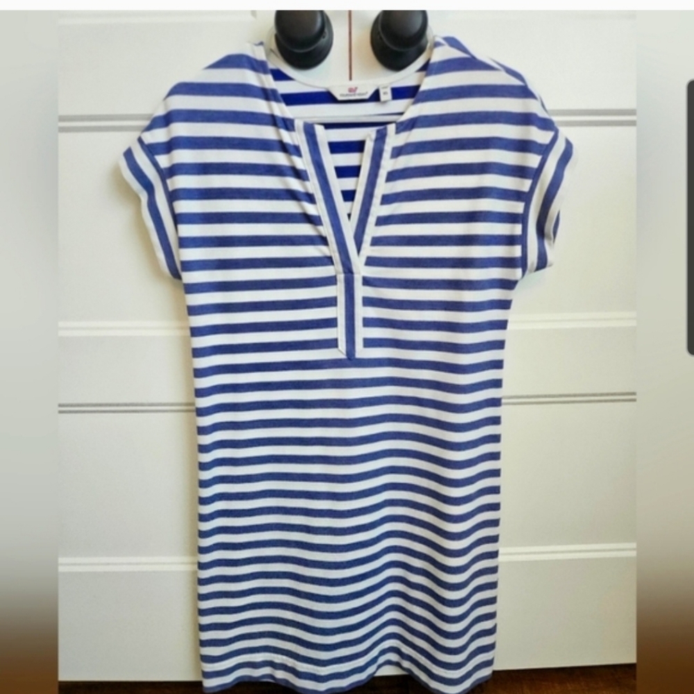 Vineyard Vines Navy and White Striped Mini Dress - Picture 6 of 6